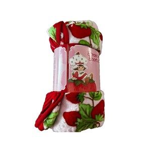 New Strawberry Shortcake Throw Blanket Pink 40 x 50